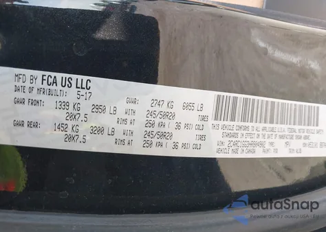 2017 Chrysler Pacifica Limited из США, поврежденный, VIN 2C4RC1GG3HR804902